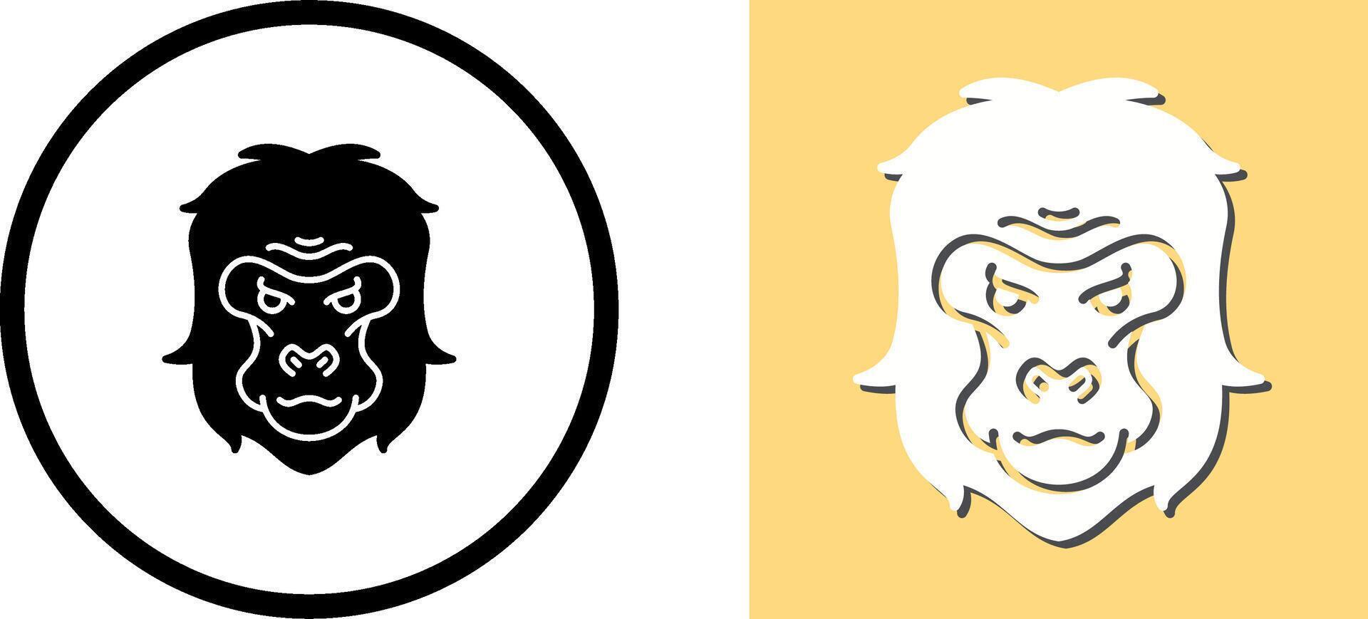 Gorilla Icon Design vector