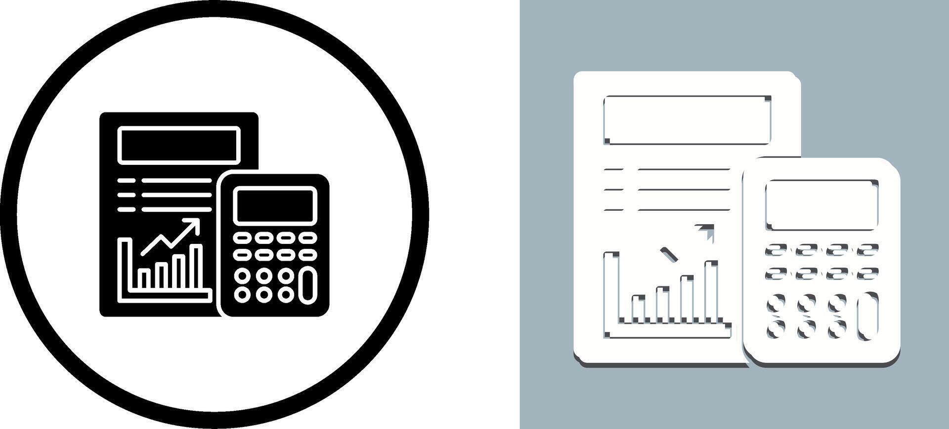 Calculating Icon Design vector