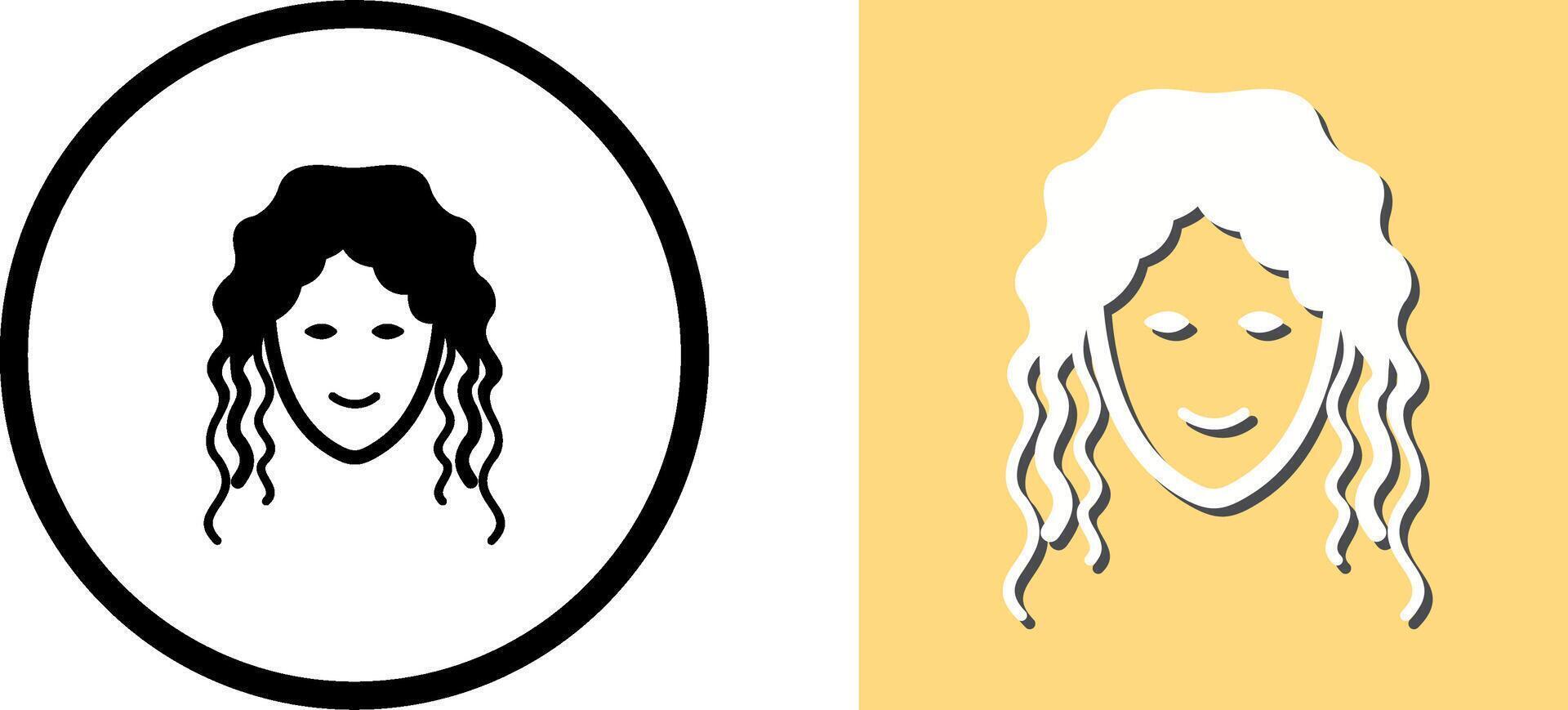 Hair Curly Icon Design vector