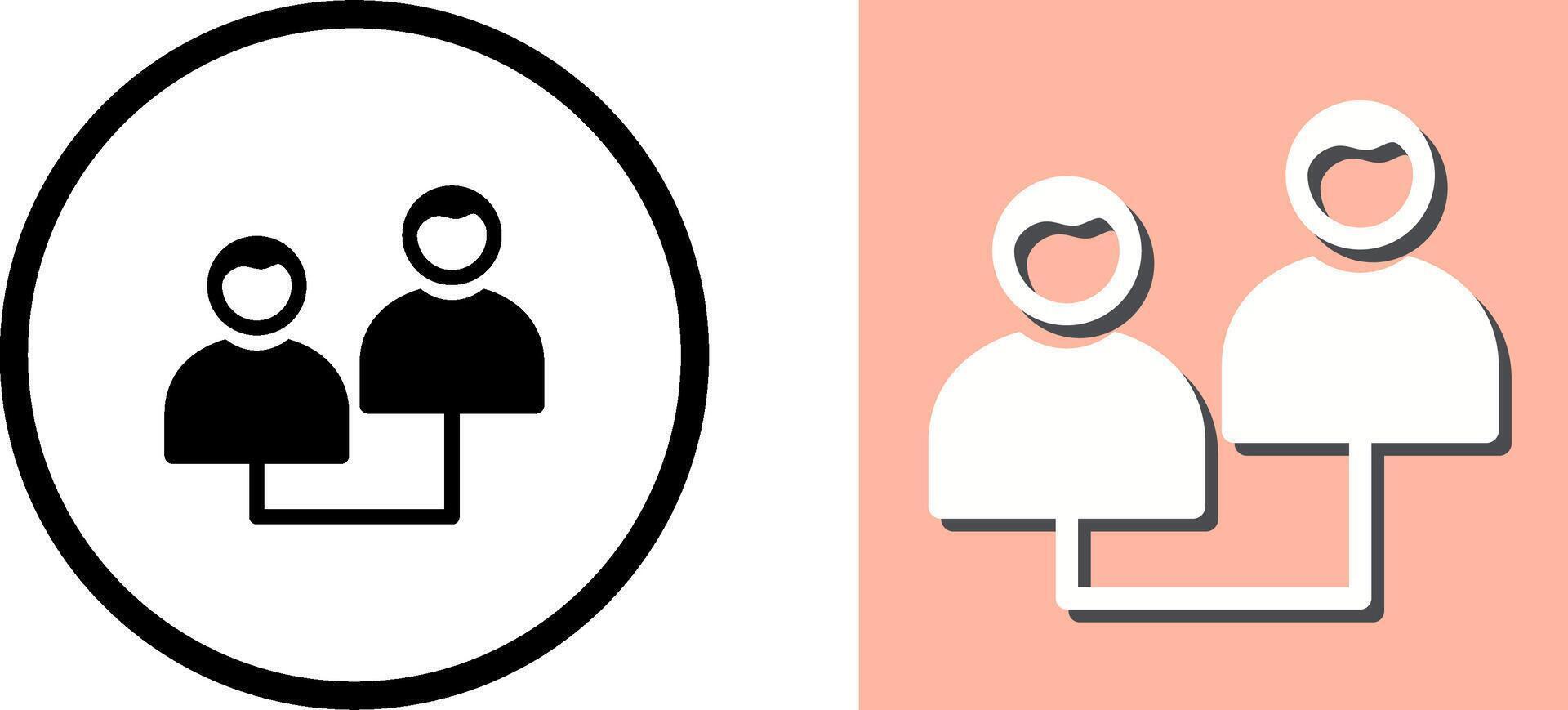 Connected Profiles Icon Design vector