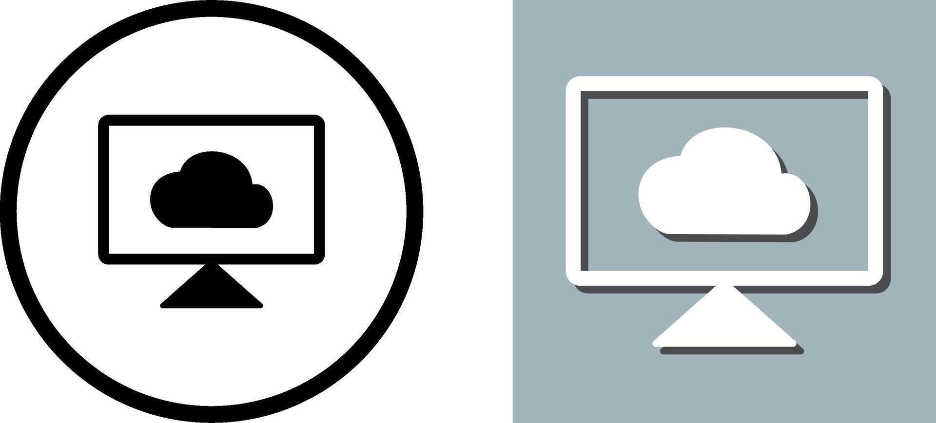 Cloud System Icon Design vector