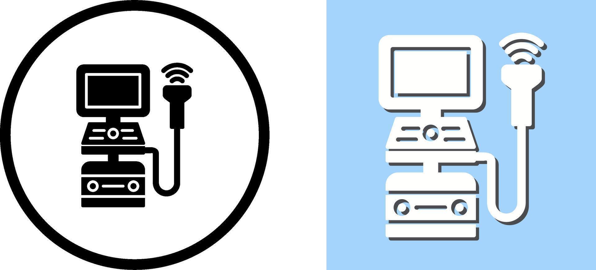Ultrasound Machine Icon Design vector