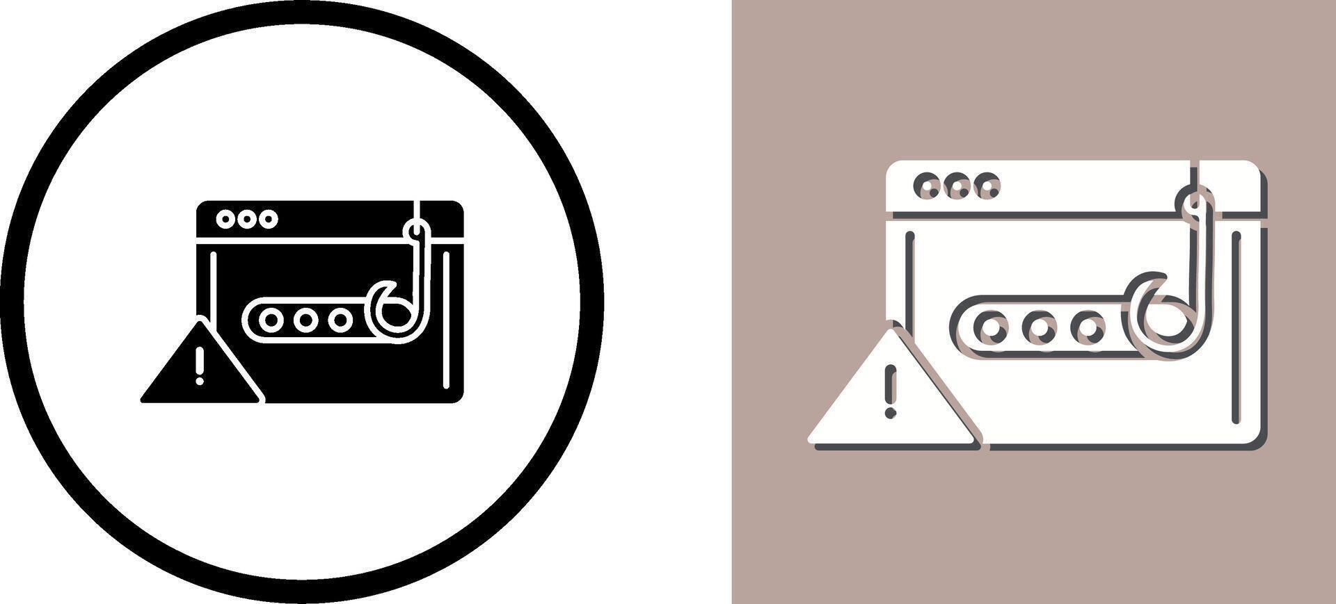 Phishing Password Icon Design vector