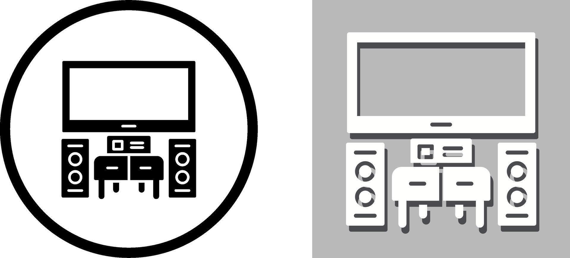 Home Theater Icon Design vector