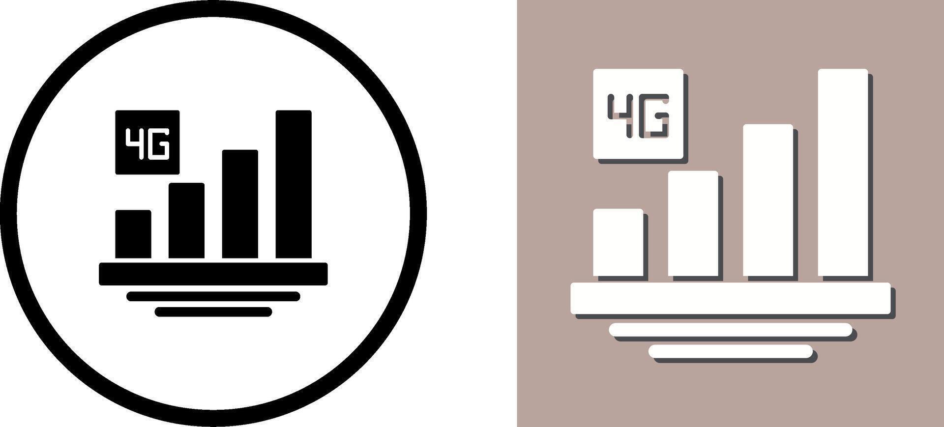 4G Icon Design vector