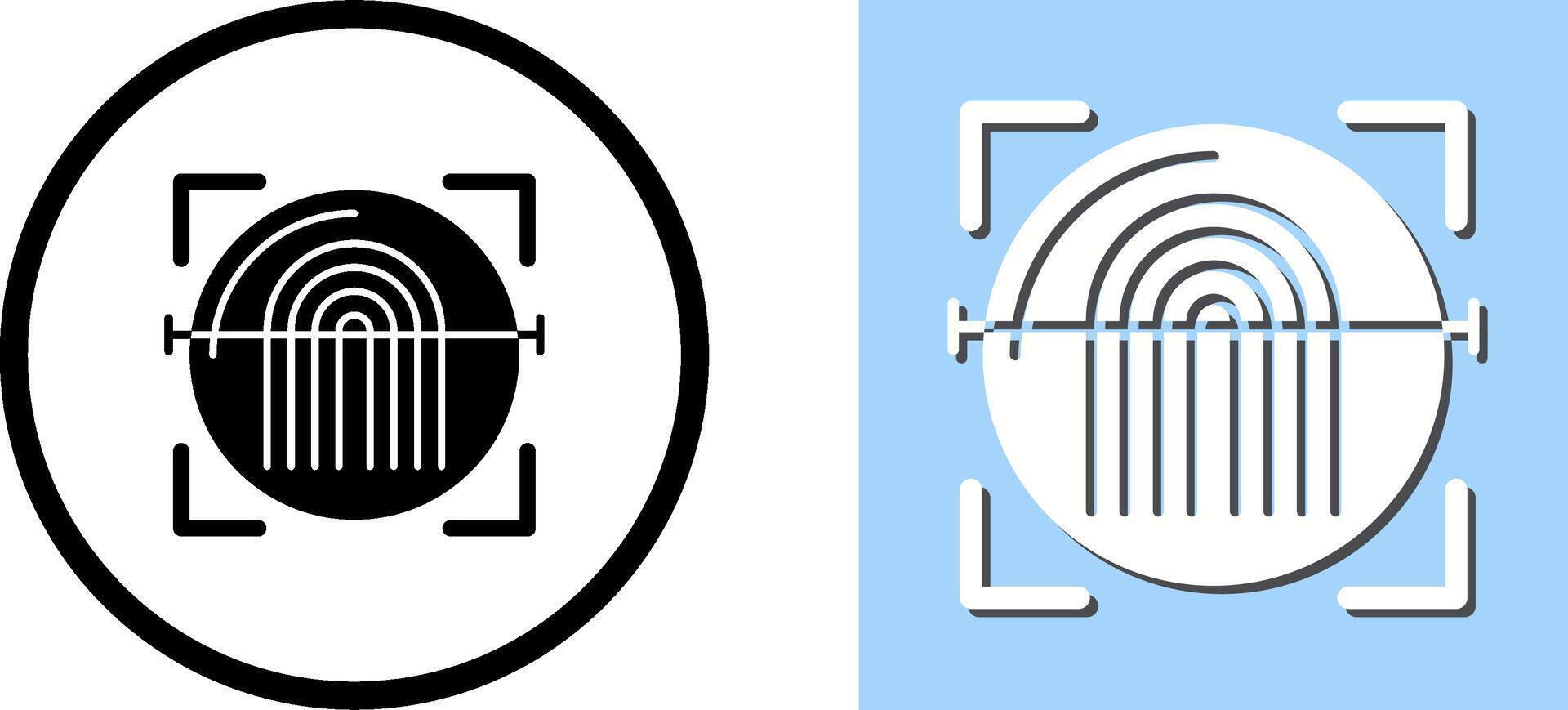 Fingerprint Scanner Icon Design vector