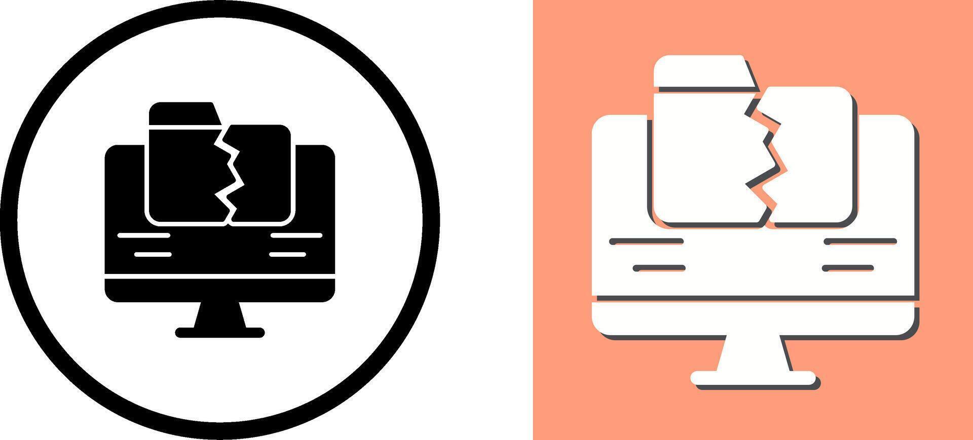 Data Loss Icon Design vector