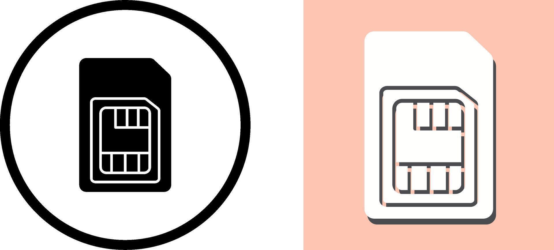 Sim Card Icon Design vector