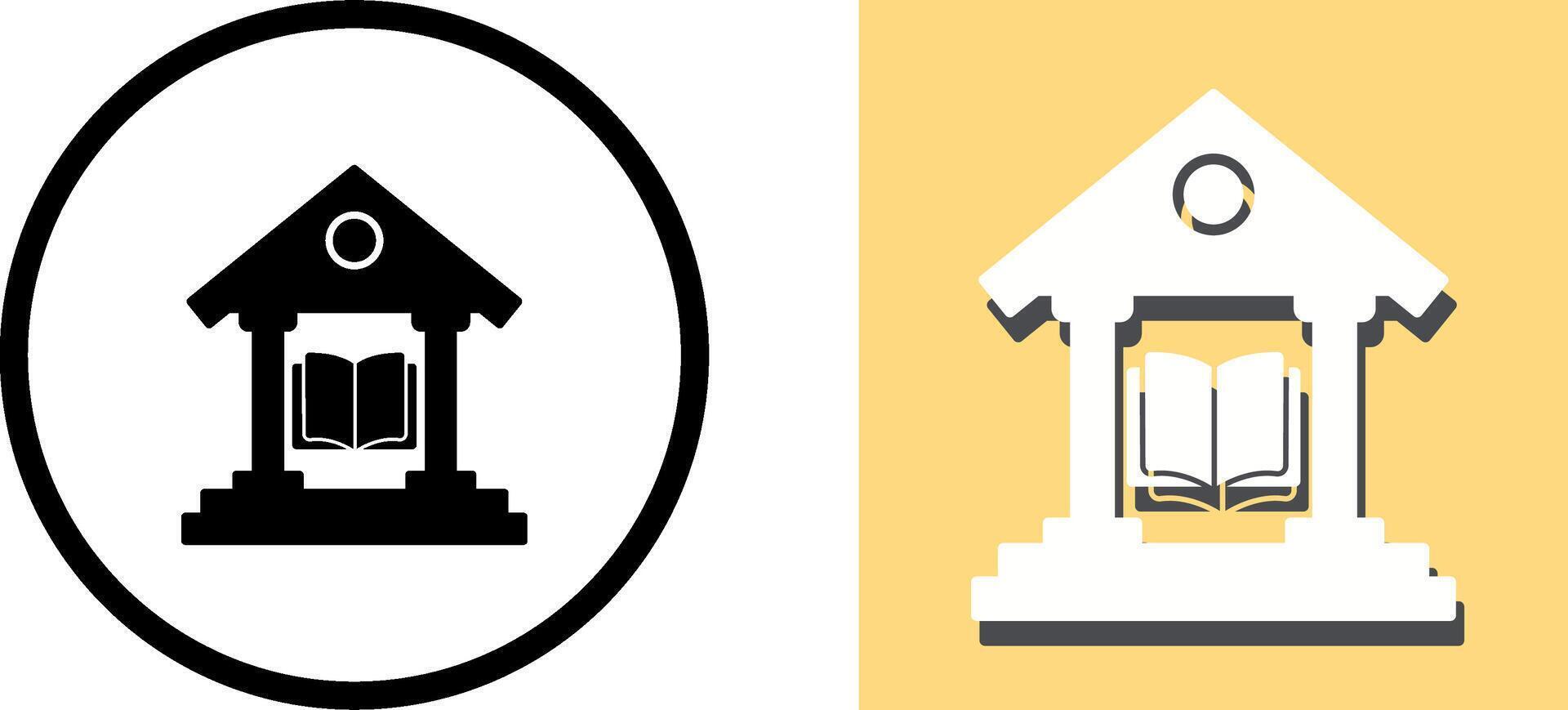 Library Icon Design vector