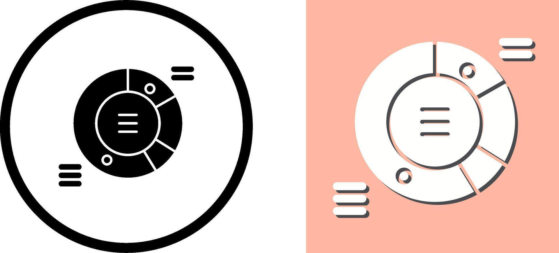 Pie Chart Icon Design vector