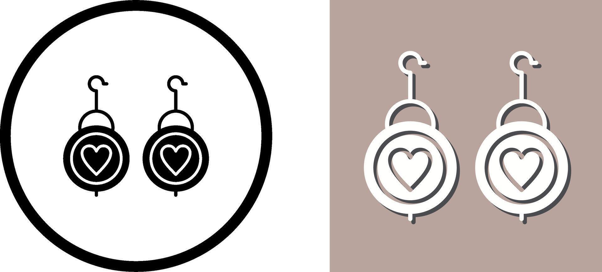 Earrings Icon Design vector