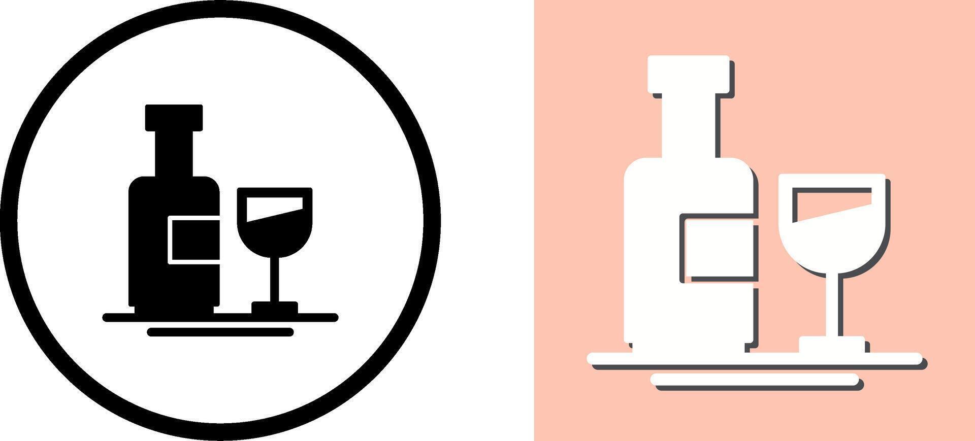Wine Bottle Icon Design vector