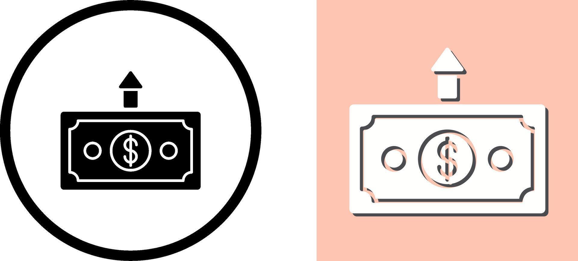 Money Up Icon Design vector