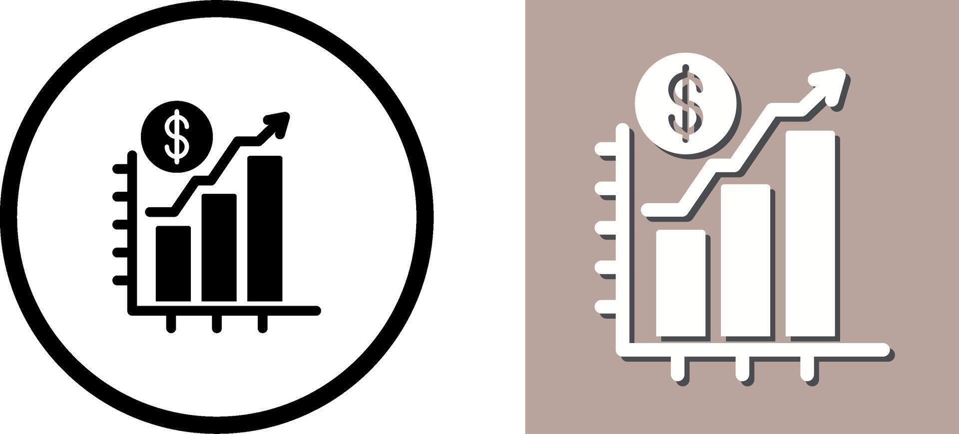 Chart Up Icon Design vector