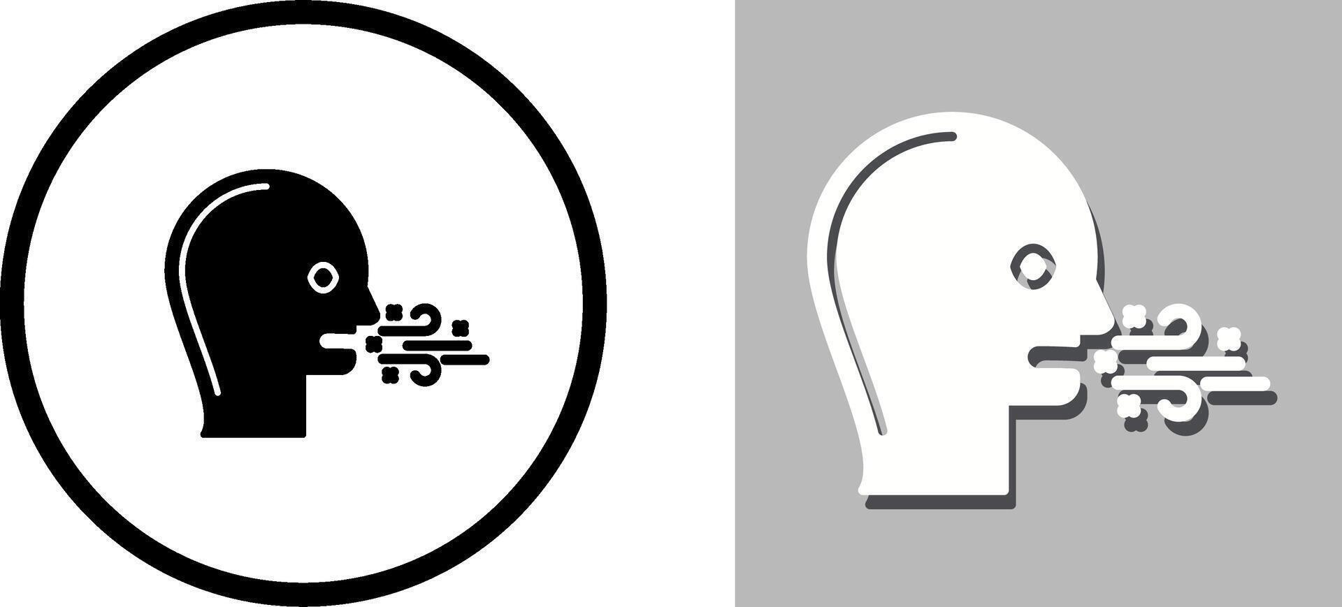 Bad Breath Icon Design vector