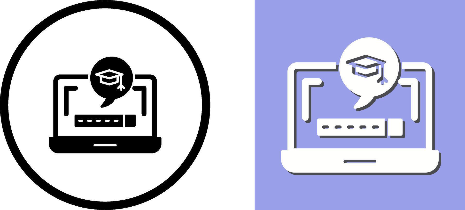 Digital Learning Icon Design vector