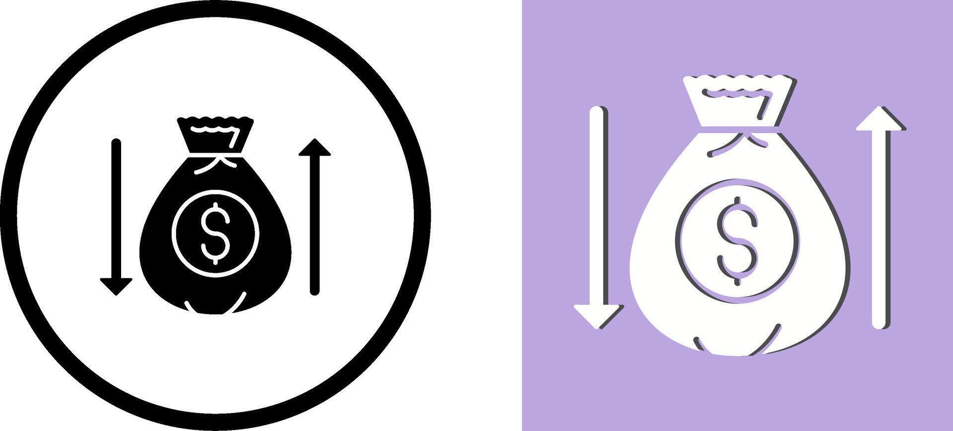 Money Bag Icon Design vector