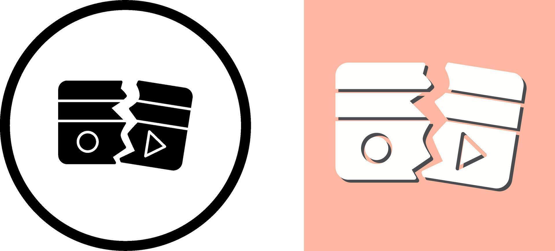 Broken Icon Design vector