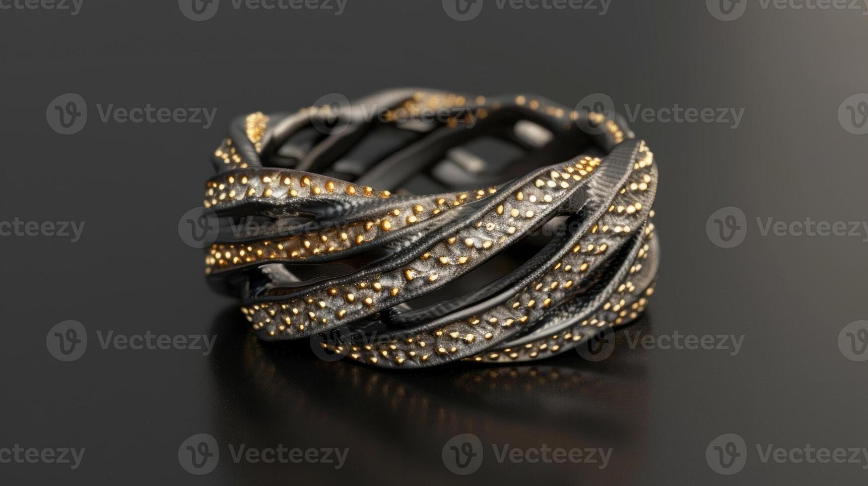 A handcrafted ring with a twist literal twist bands of silver and gold intricately intertwined to create a unique and textured look photo
