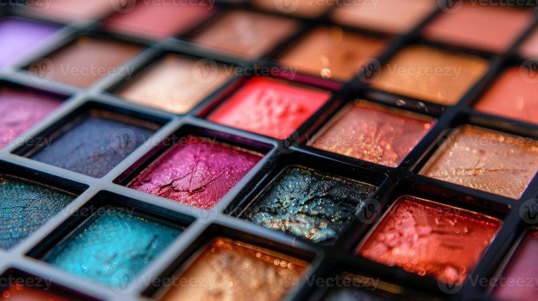 A dazzling array of highend makeup palettes each offering a range of luxurious shades to create any desired look photo