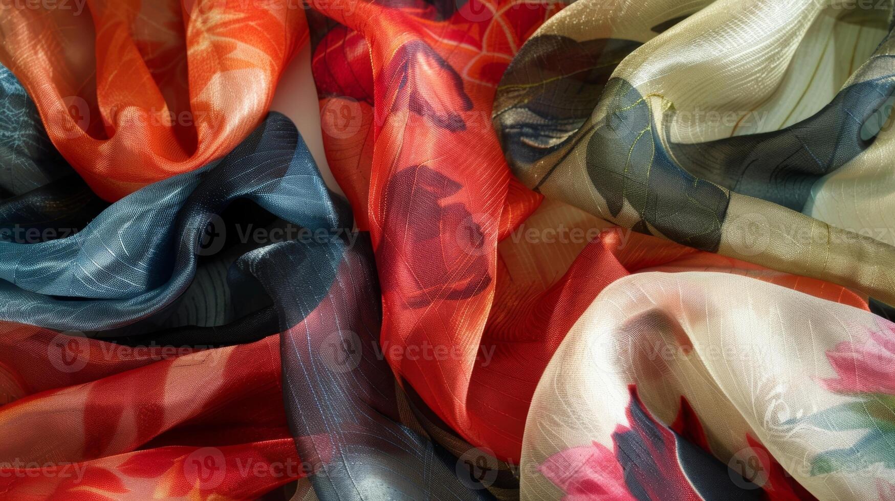 suave a el toque y seductor a el ojo estos bufandas evocar un sentido de lujo y sofisticación foto