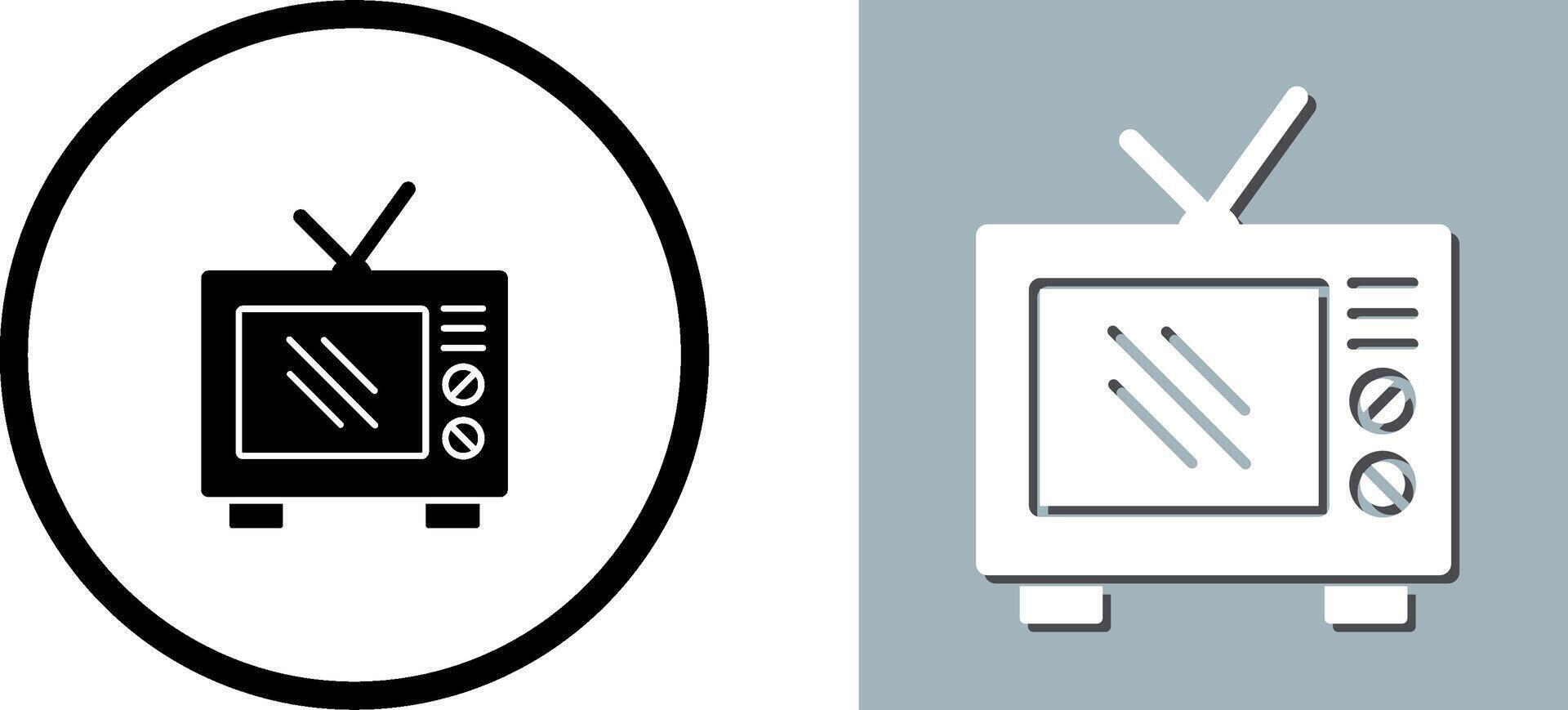 Old TV Icon Design vector