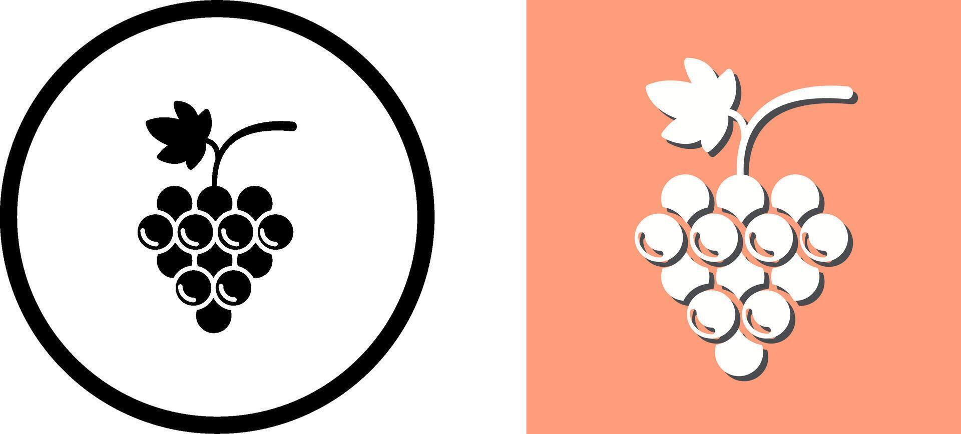 Grapes Icon Design vector