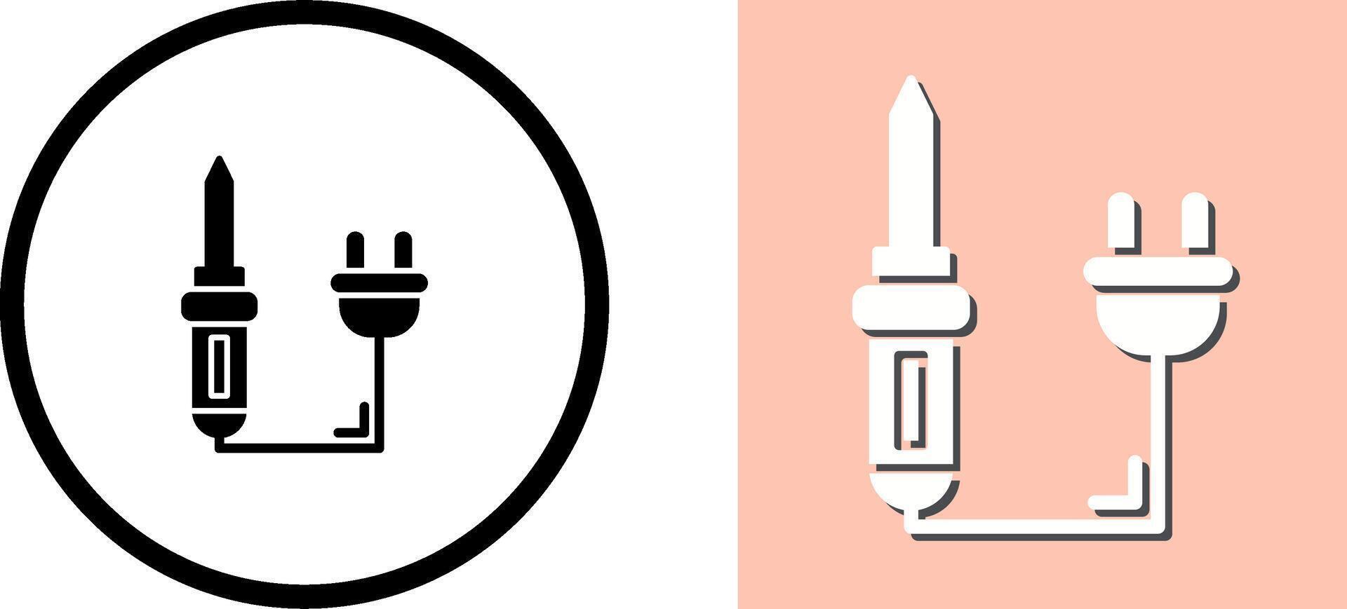 Soldering Iron Icon Design vector