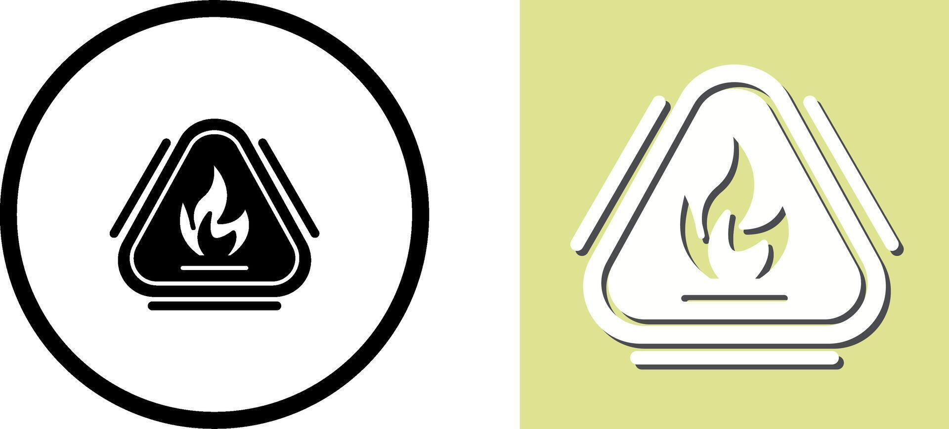 Caution Fire Icon Design vector