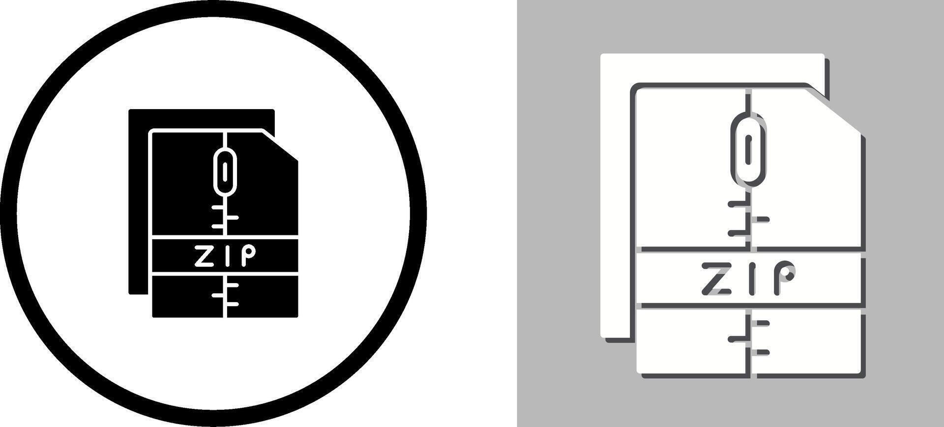 Zip File Icon Design vector