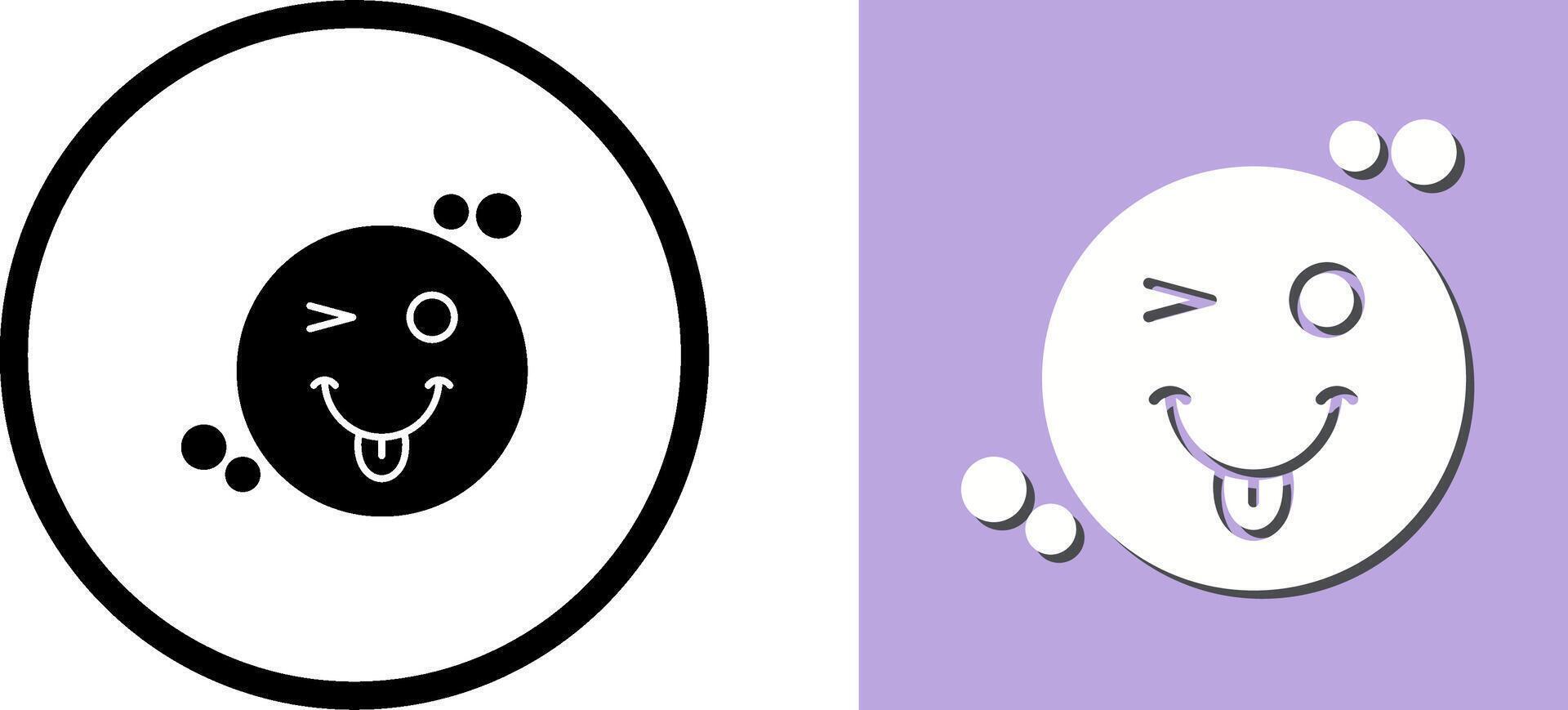 Tongue Out Icon Design vector