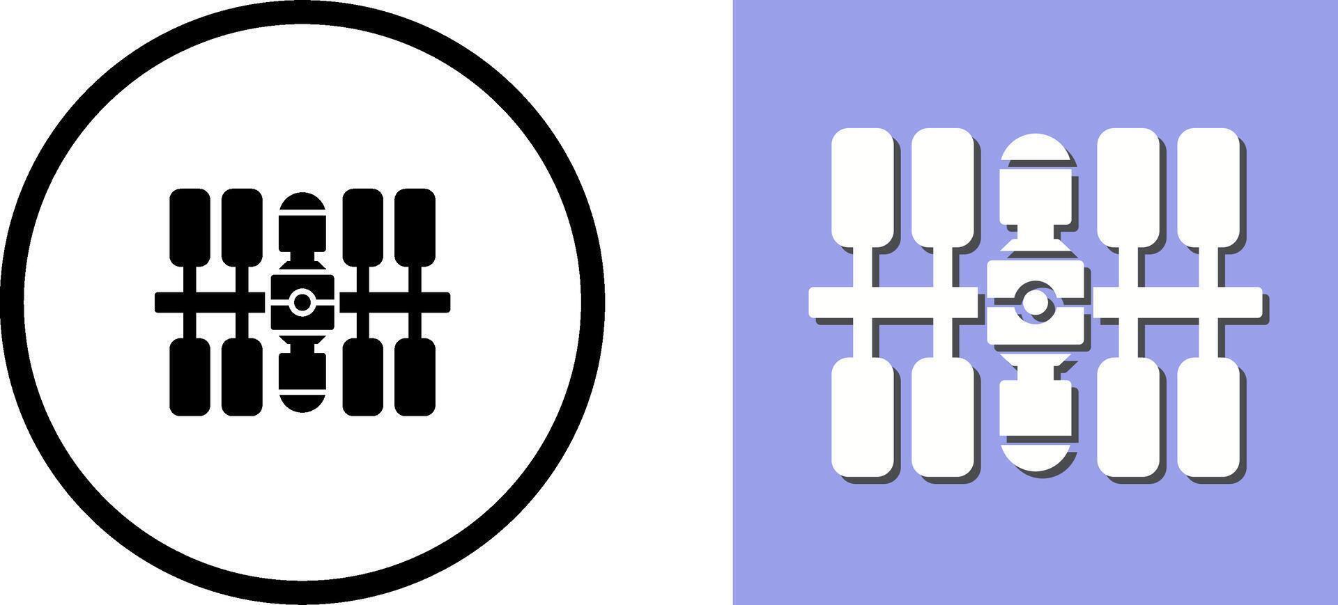 Space Station Icon Design vector