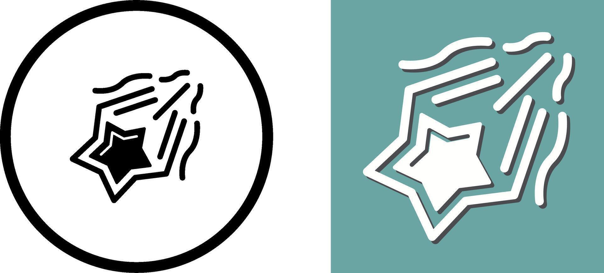 Shooting Star Icon Design vector