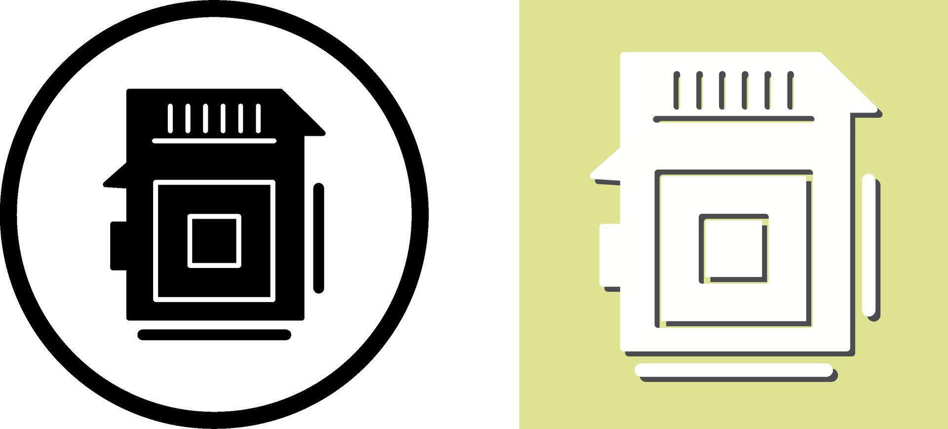 Sd Card Icon Design vector