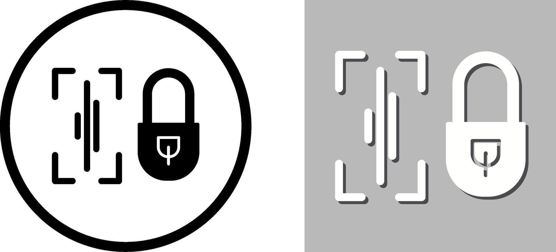 Voice Lock Icon Design vector
