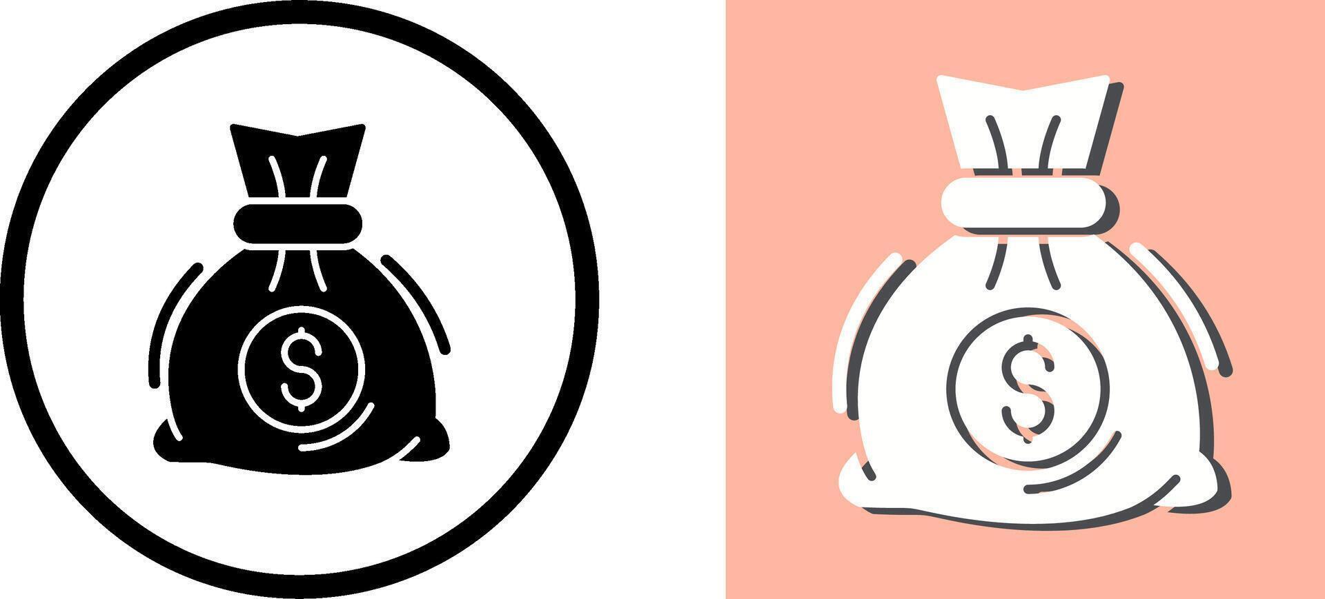 diseño de icono de bolsa de dinero vector