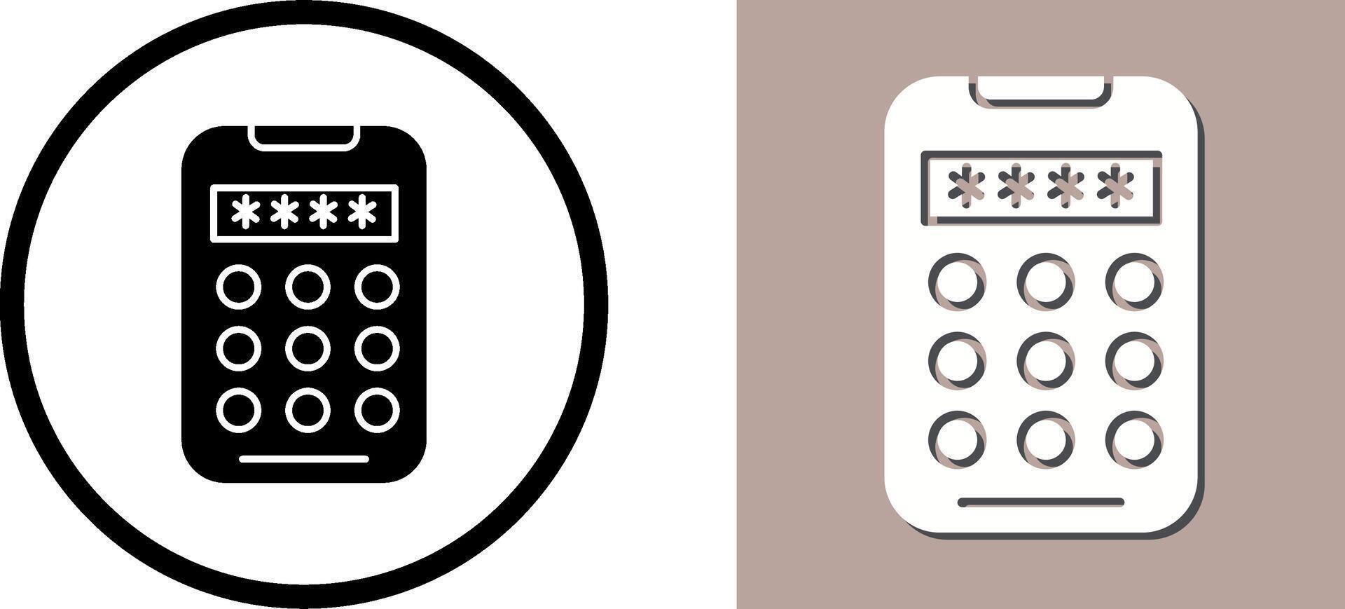 Pin Code Icon Design vector