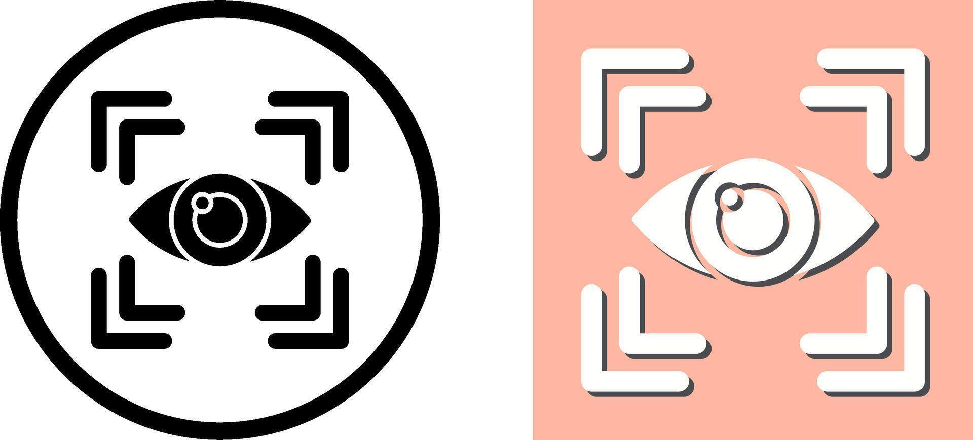Eye Scan Icon Design vector