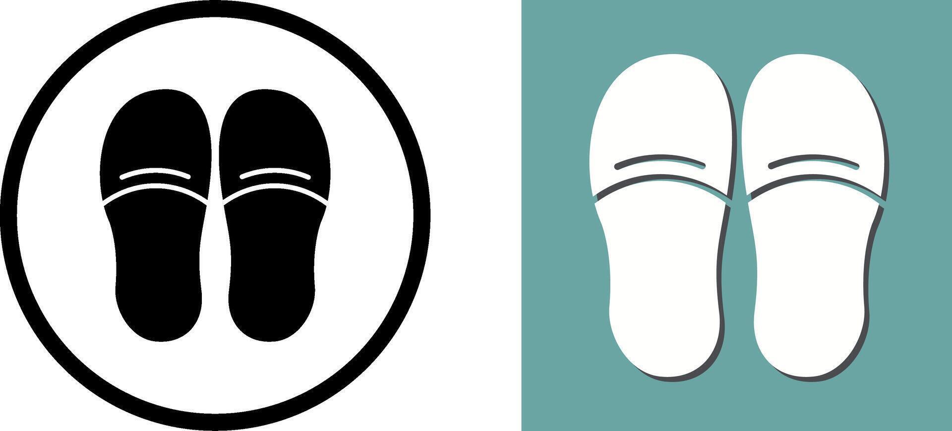 Slippers Icon Design vector