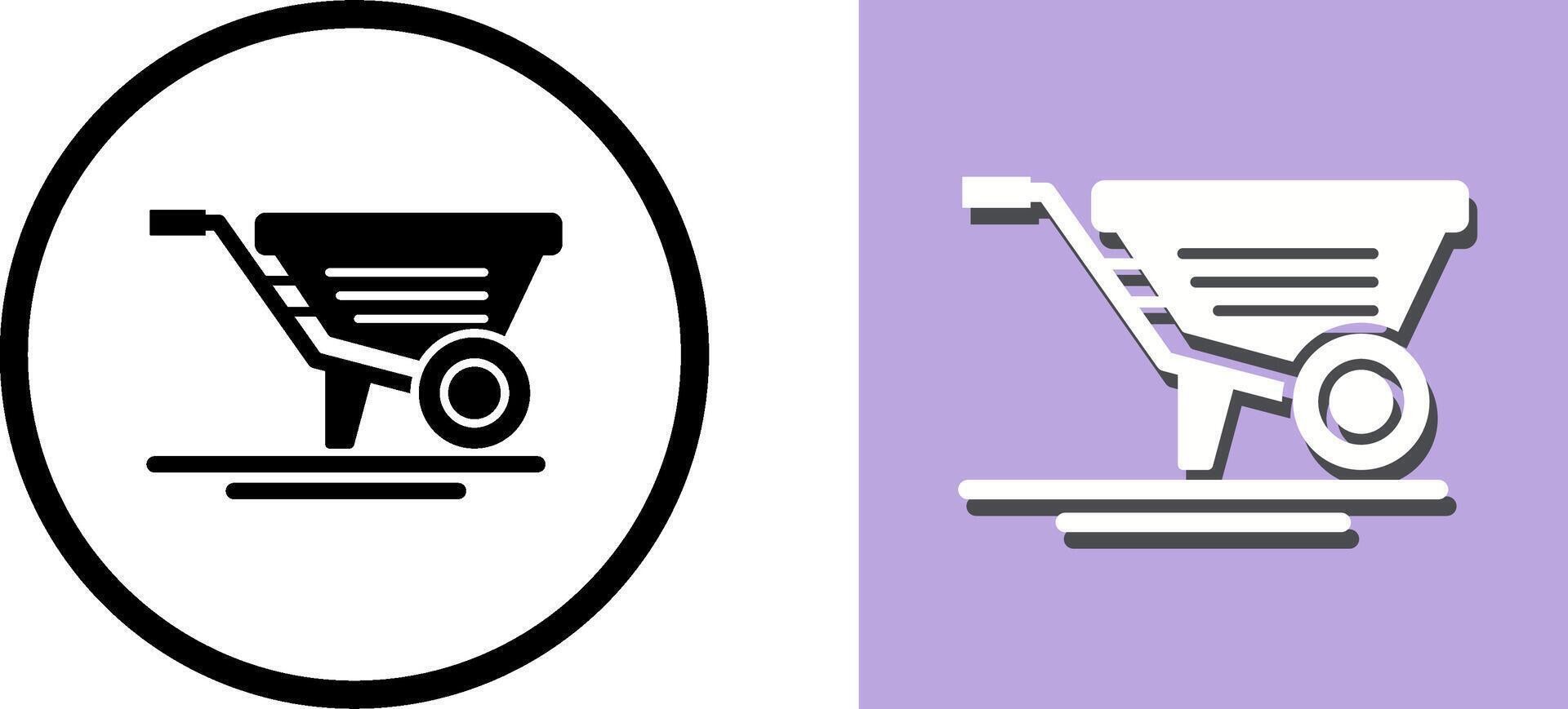Wheelbarrow Icon Design vector