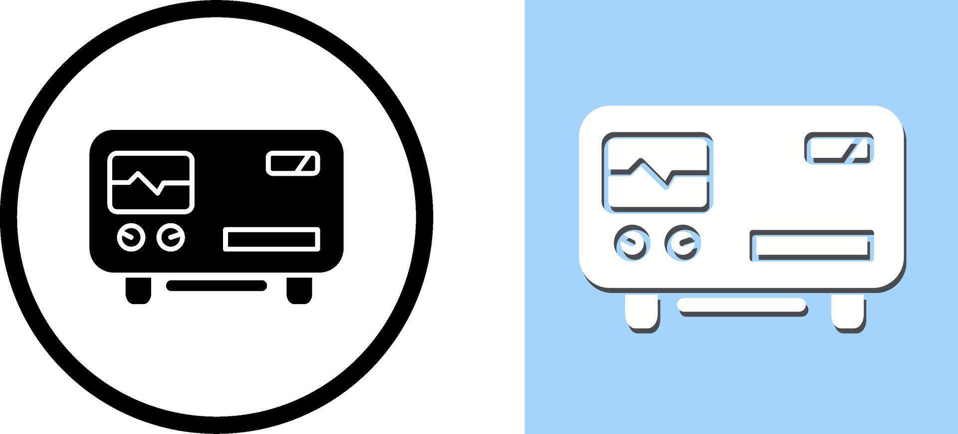 Oscillscope Icon Design vector