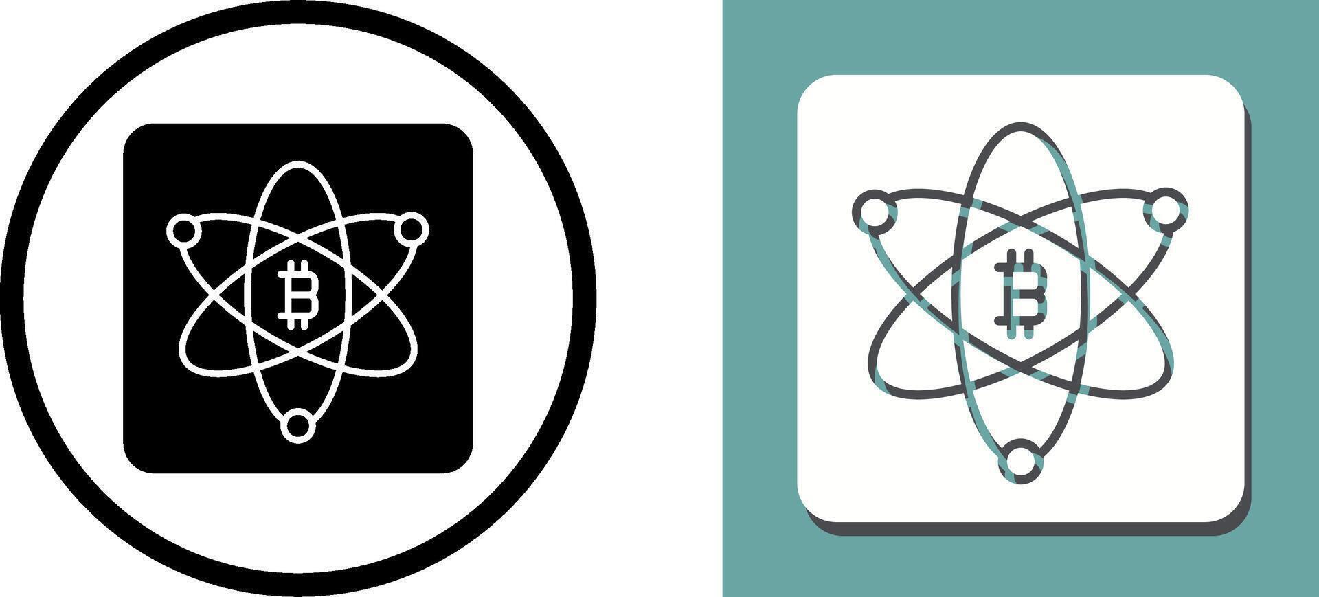 Bitcoin Science Icon Design vector