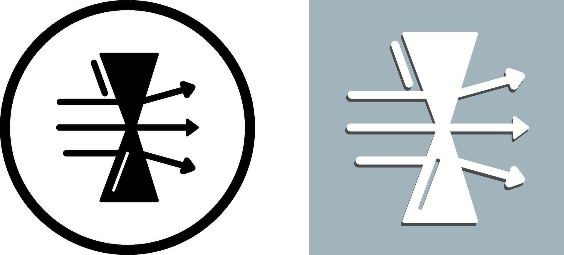 Dispersion Icon Design vector