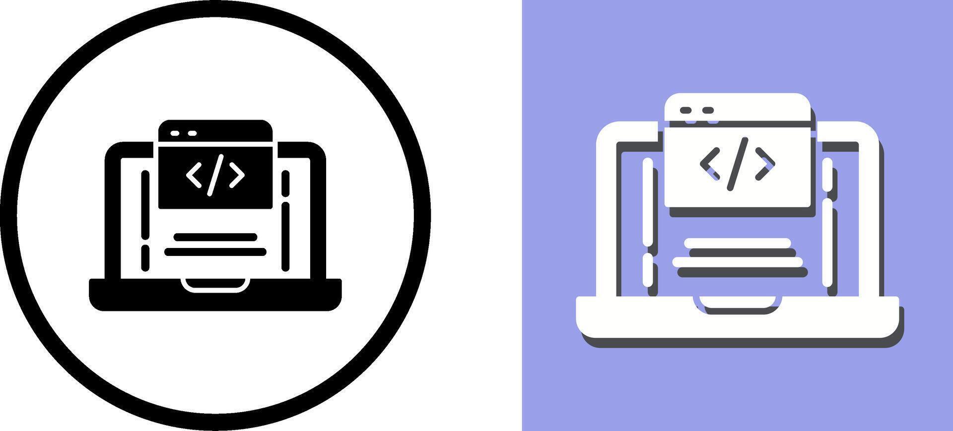 Coding Icon Design vector