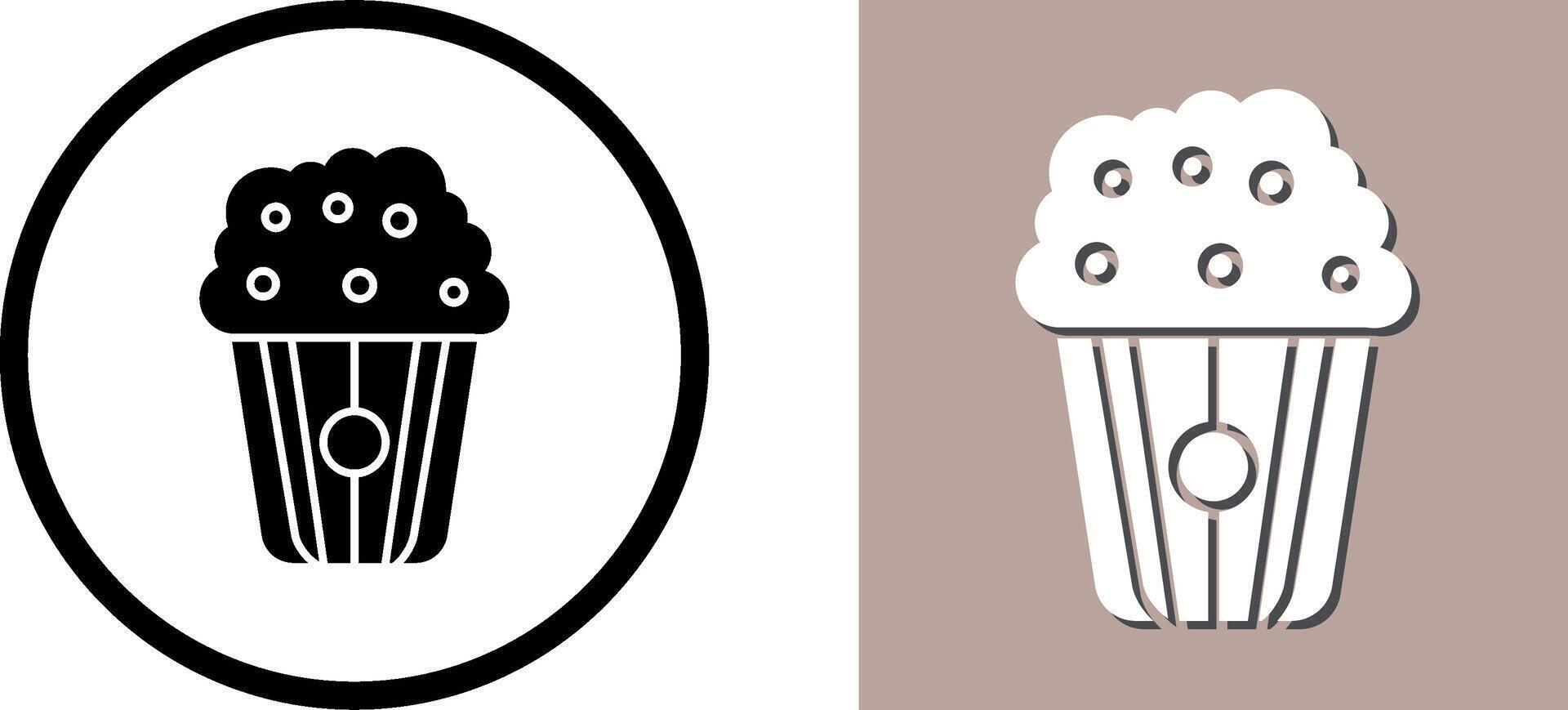 Pop corn Icon Design vector