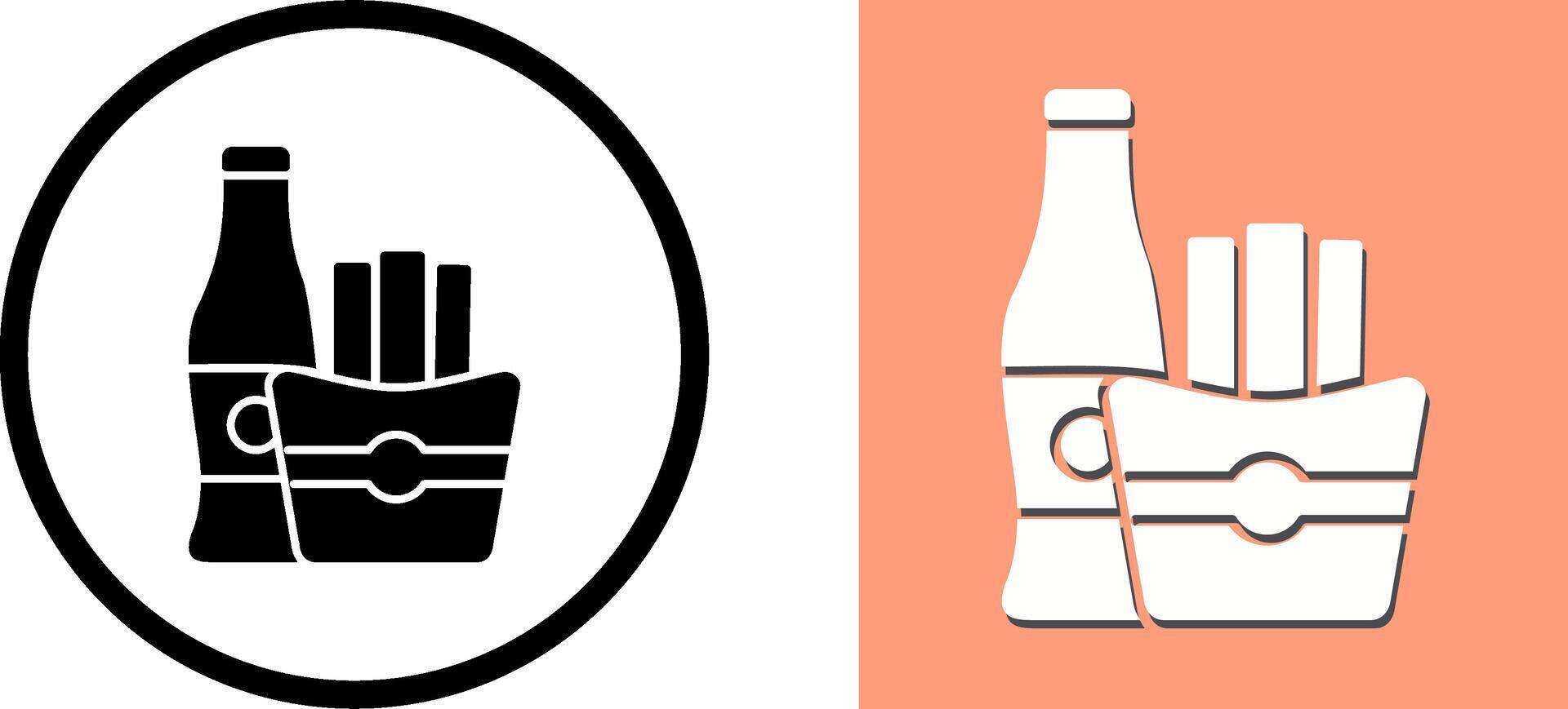 French Fries Icon Design vector