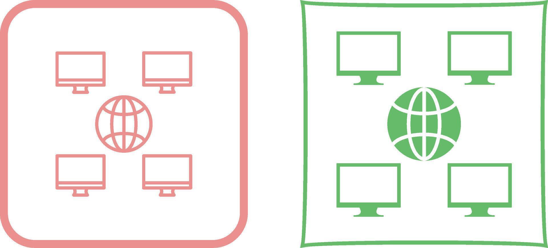 Unique Company Network Icon Design vector