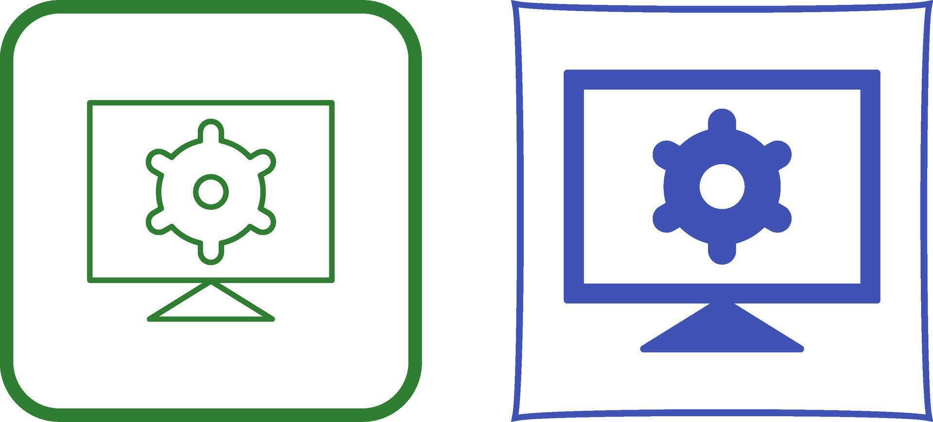 Computer Settings Icon Design vector