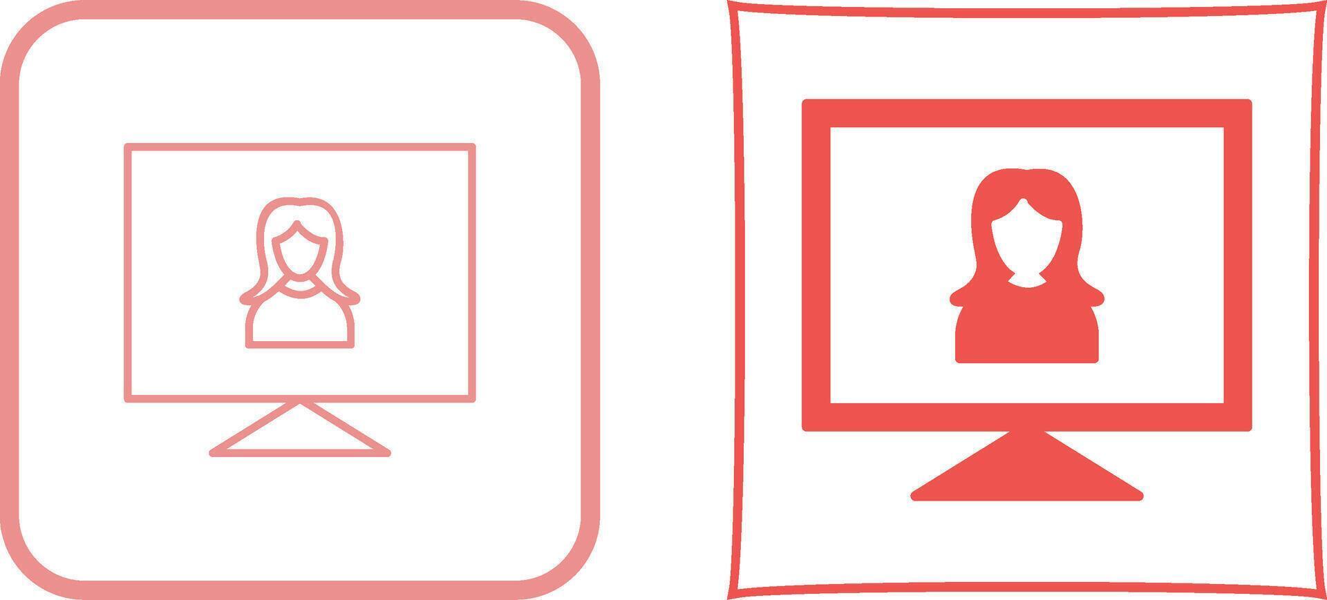 Female Visitor Icon Design vector