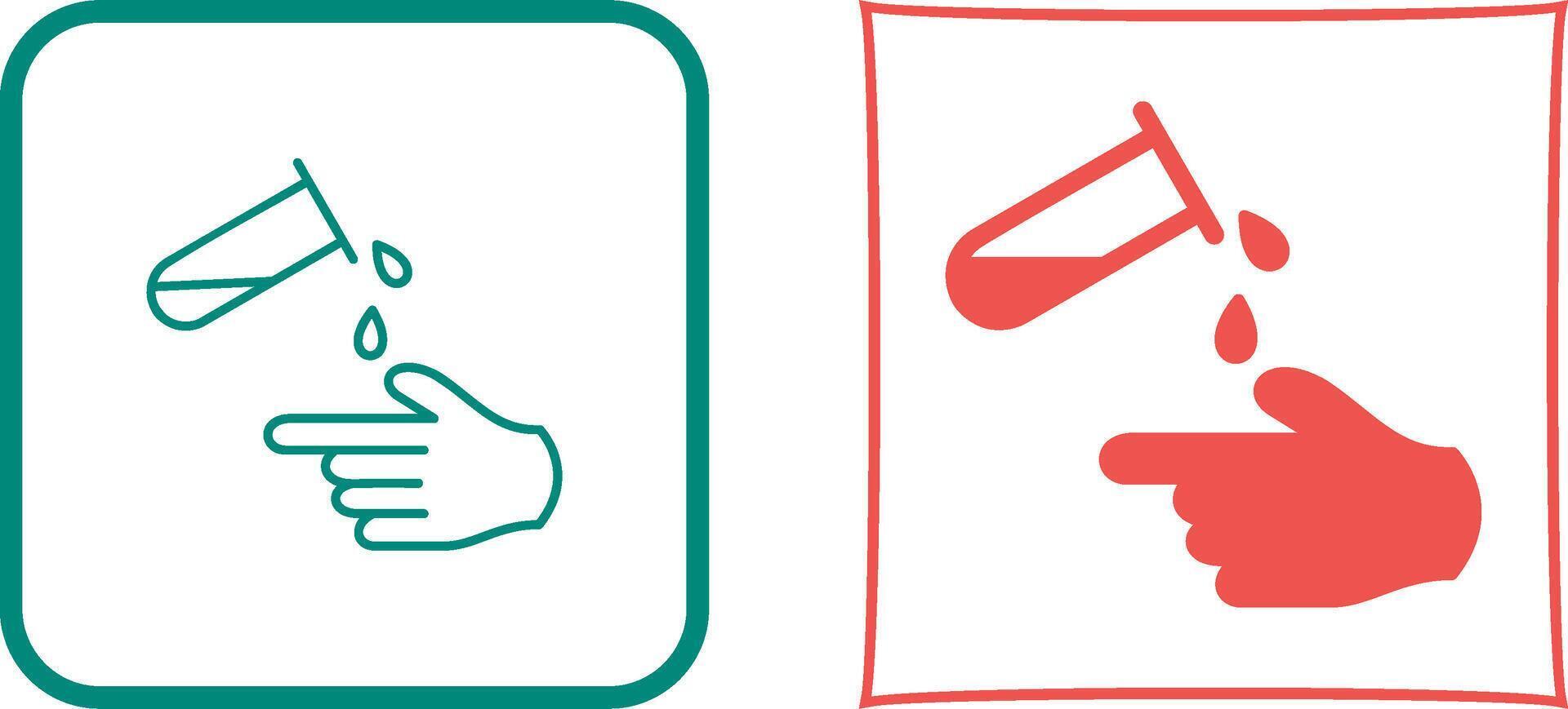 Corrosive Hazard Icon Design vector